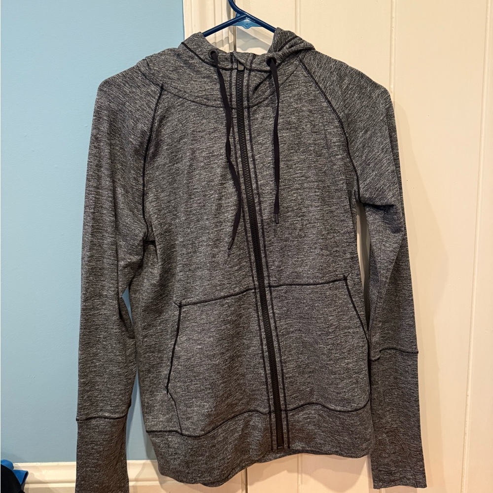 Athleta Gray Zip-Up Hoodie